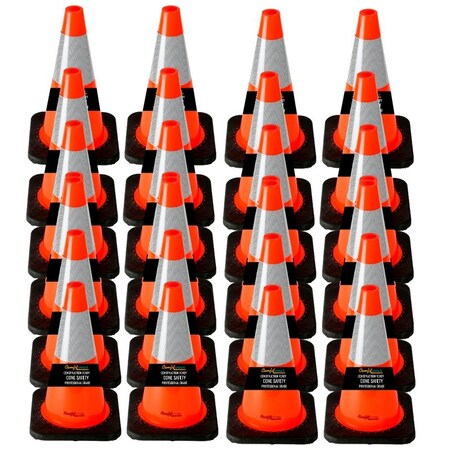 Comfitwear Traffic Cone, 18 in Height, Orange 24 PK COLFC-180-6-24PK
